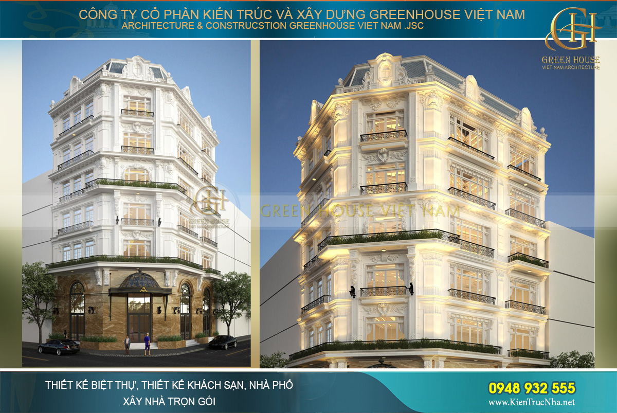 Dịch vụ thi công biệt thự trọn gói TP.HCM - Green House Việt Nam
