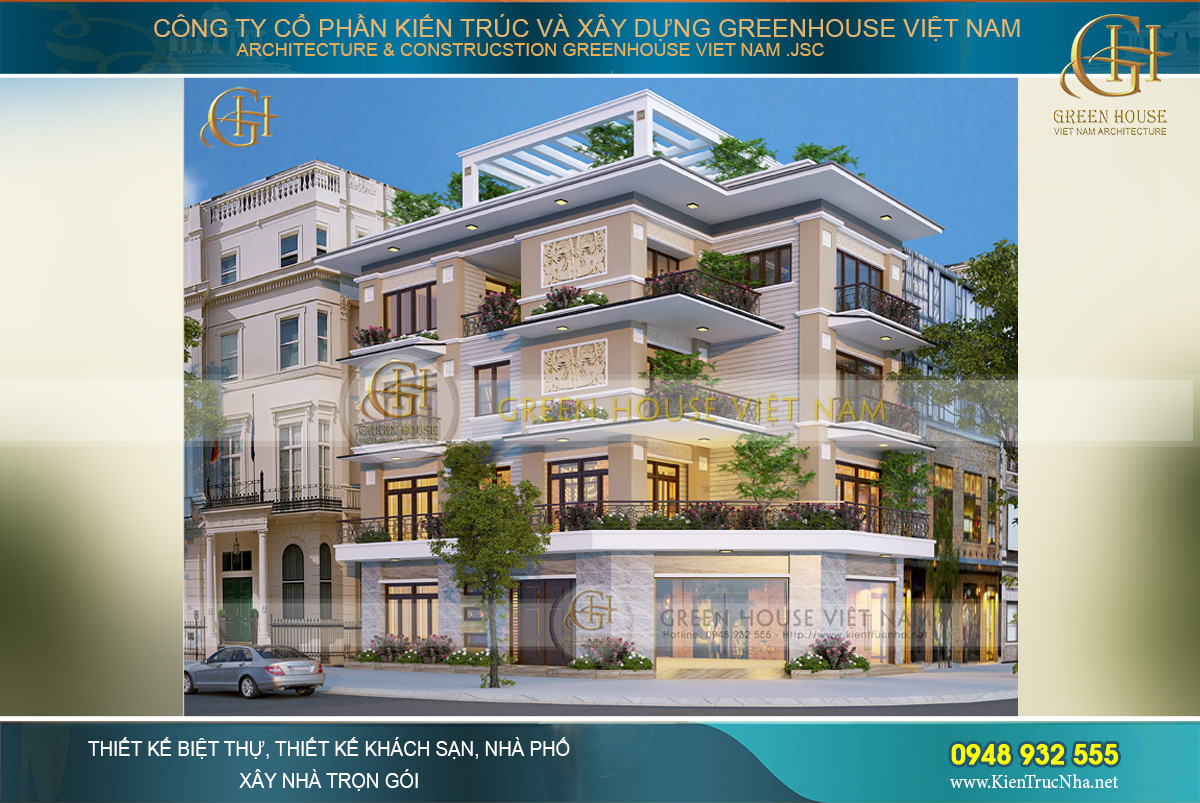 Thiết kế biệt thự trọn gói đẹp, sang trọng, giá tốt chọn ngay Green House Việt Nam