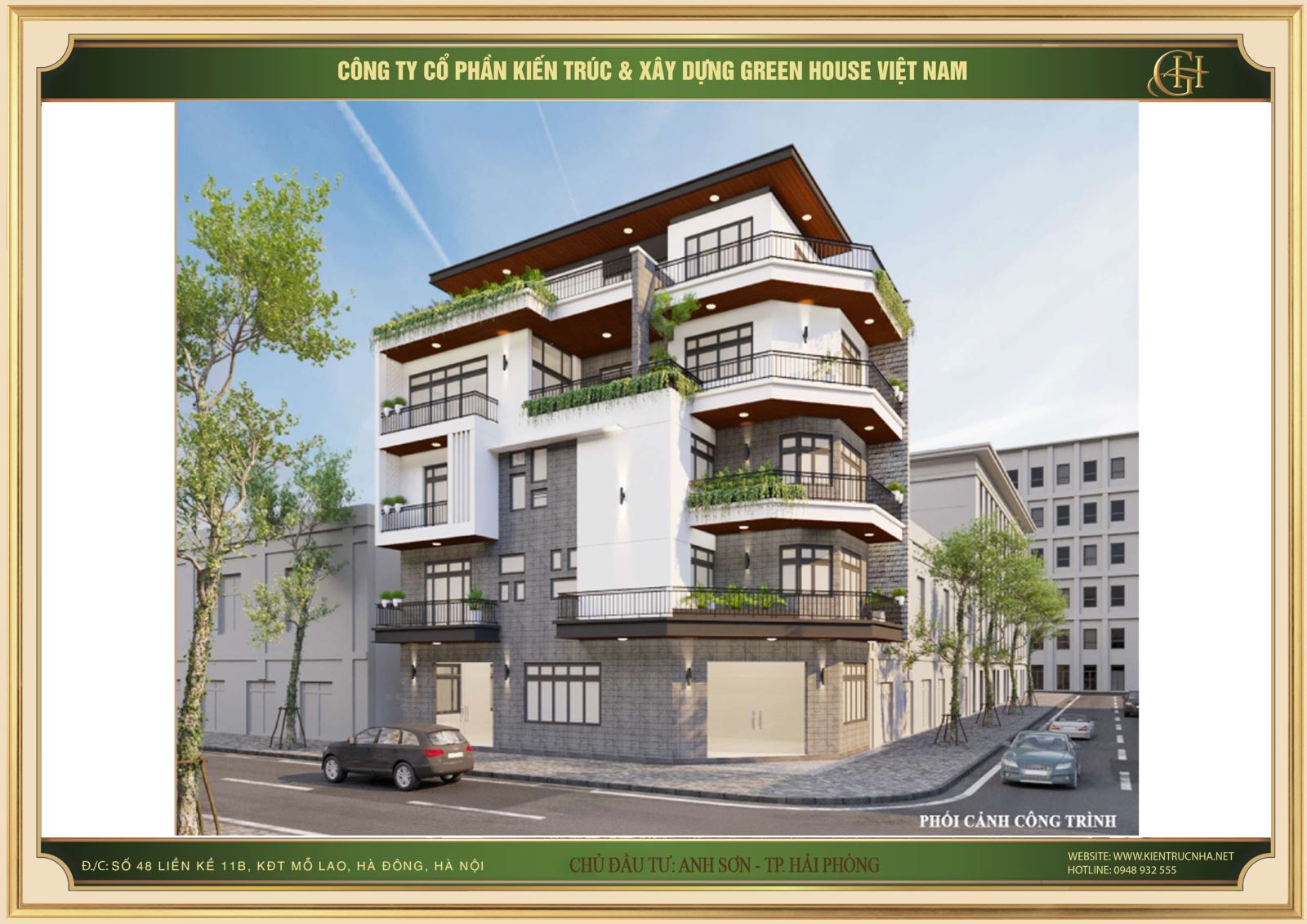 Xu hướng thiết kế kiến trúc nhà phố hiện đại, sang trọng- Green House Việt Nam