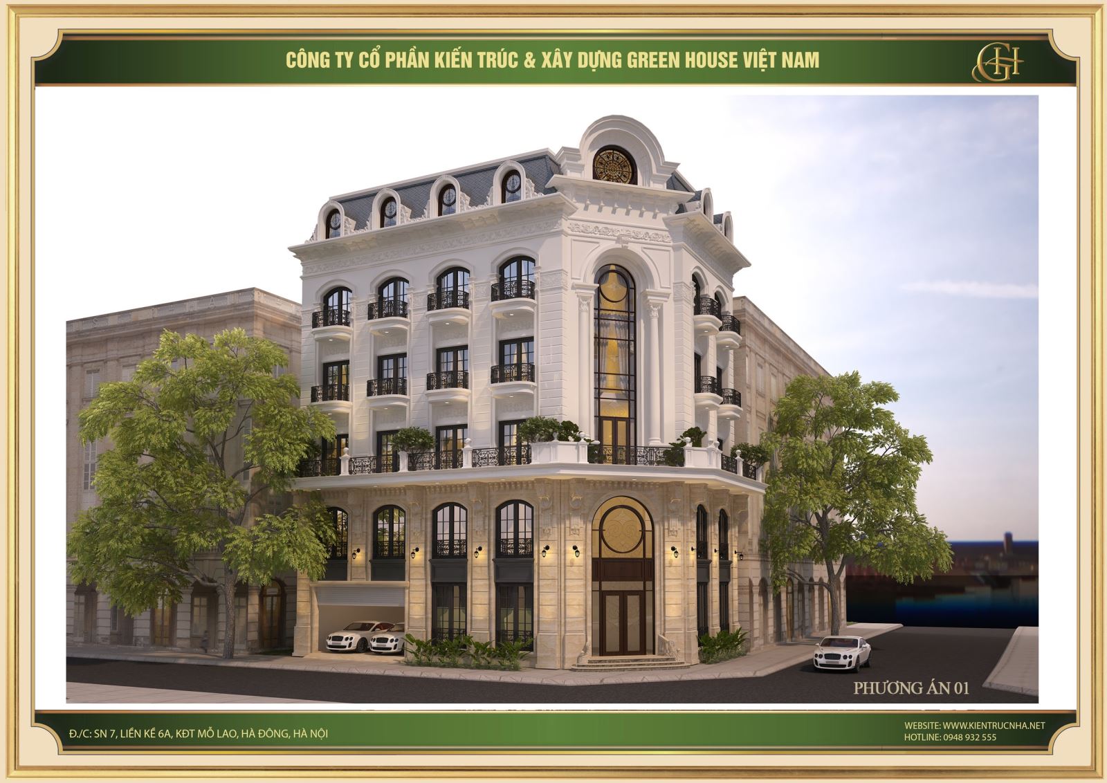 Xu hướng thiết kế kiến trúc biệt thự tân cổ điển sang trọng, đẳng cấp- Green House Việt Nam