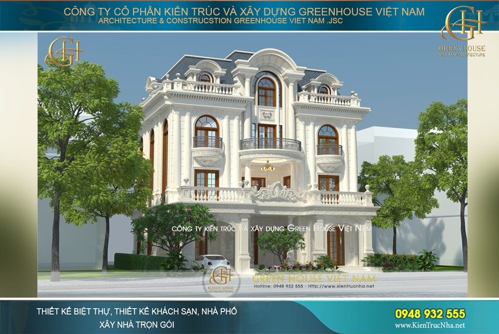 Green House Việt Nam thiết kế biệt thự tân cổ điển đẹp, không thể rời mắt