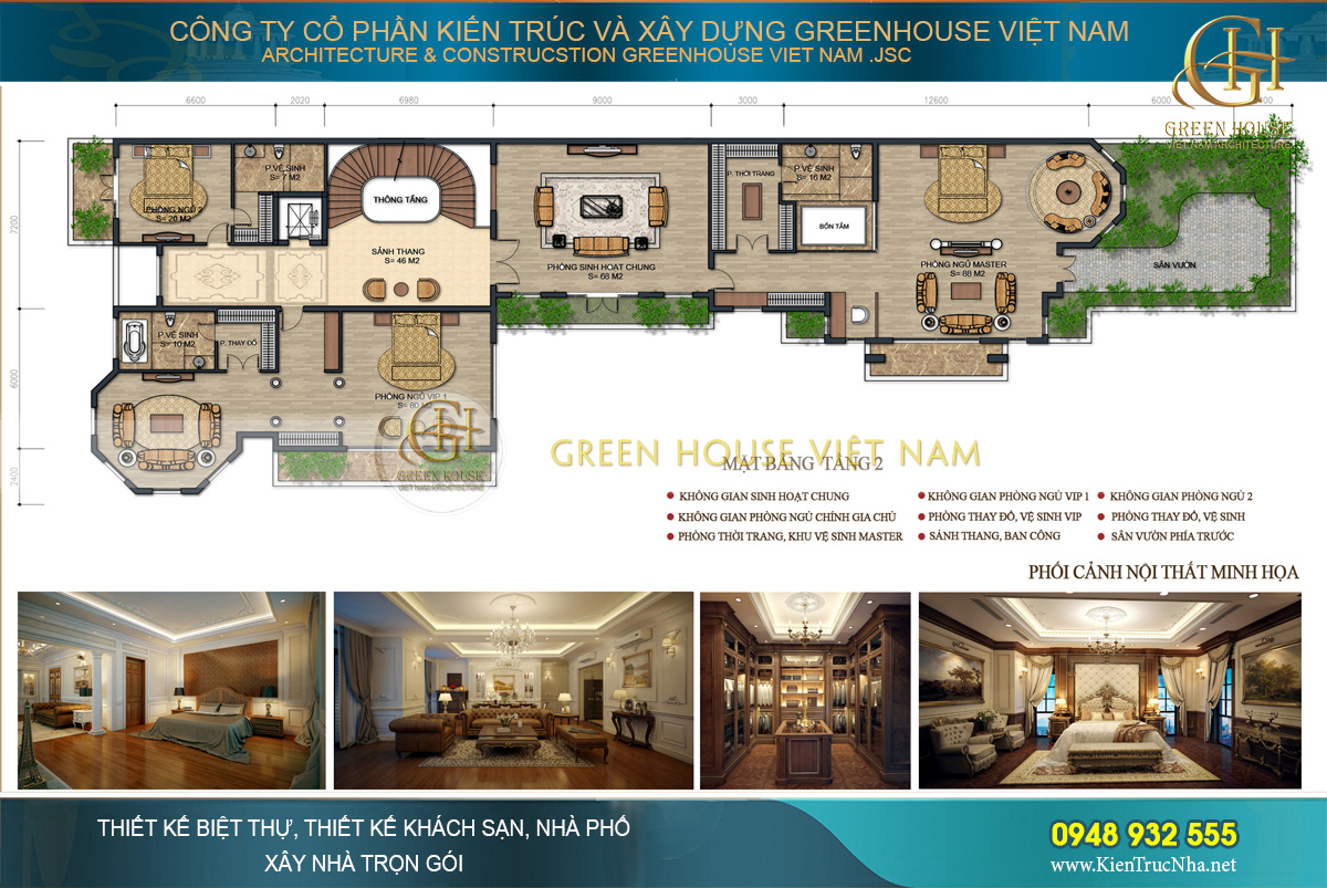 Chiêm ngưỡng thiết kế, thi công dinh thự cổ điển 2 tầng