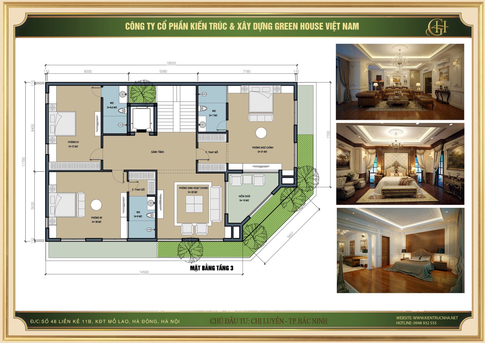 Biệt thự 5 tầng kết hợp kinh doanh tân cổ điển , tạo cảm giác bề thế đẳng cấp mà vẫn thanh thoát trang nhã