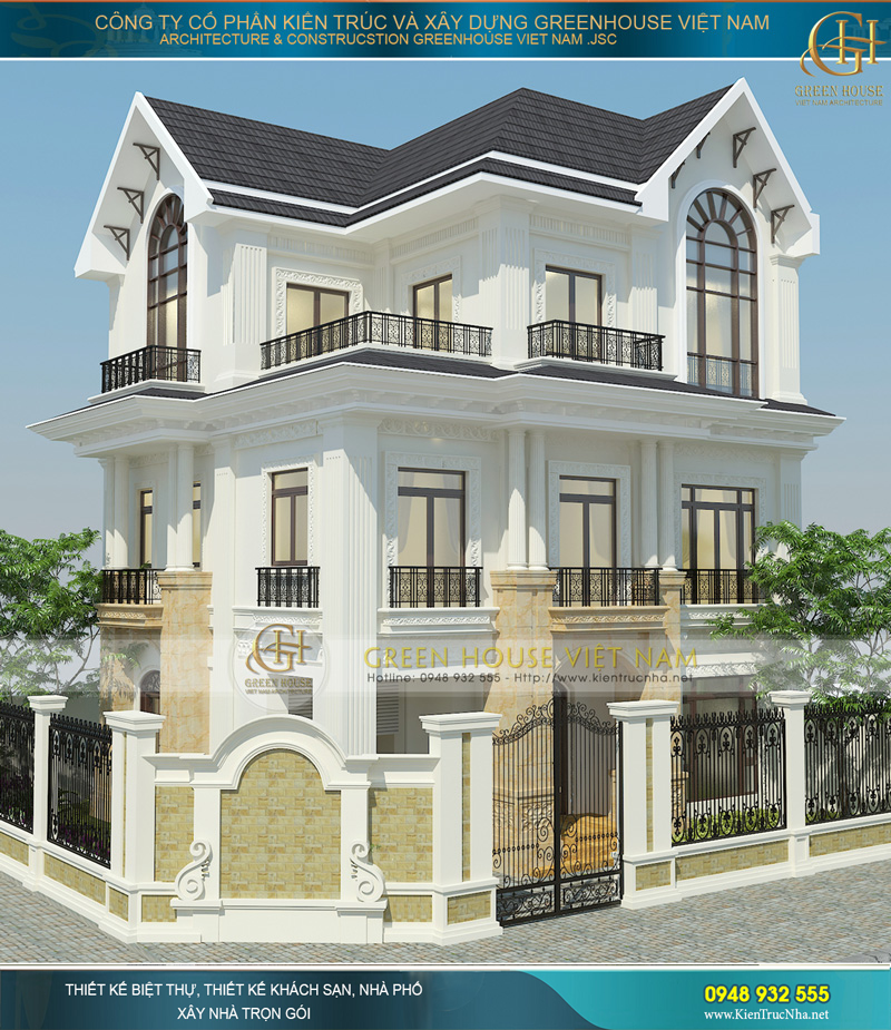 Green House Việt Nam thiết kế biệt thự tân cổ điển đẹp mê ly cực ấn tượng