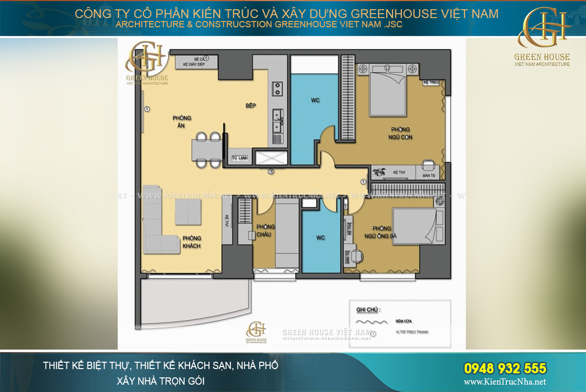 thiết kế nội thất căn hộ chung cư tại Mandarin Garden Hà Nội