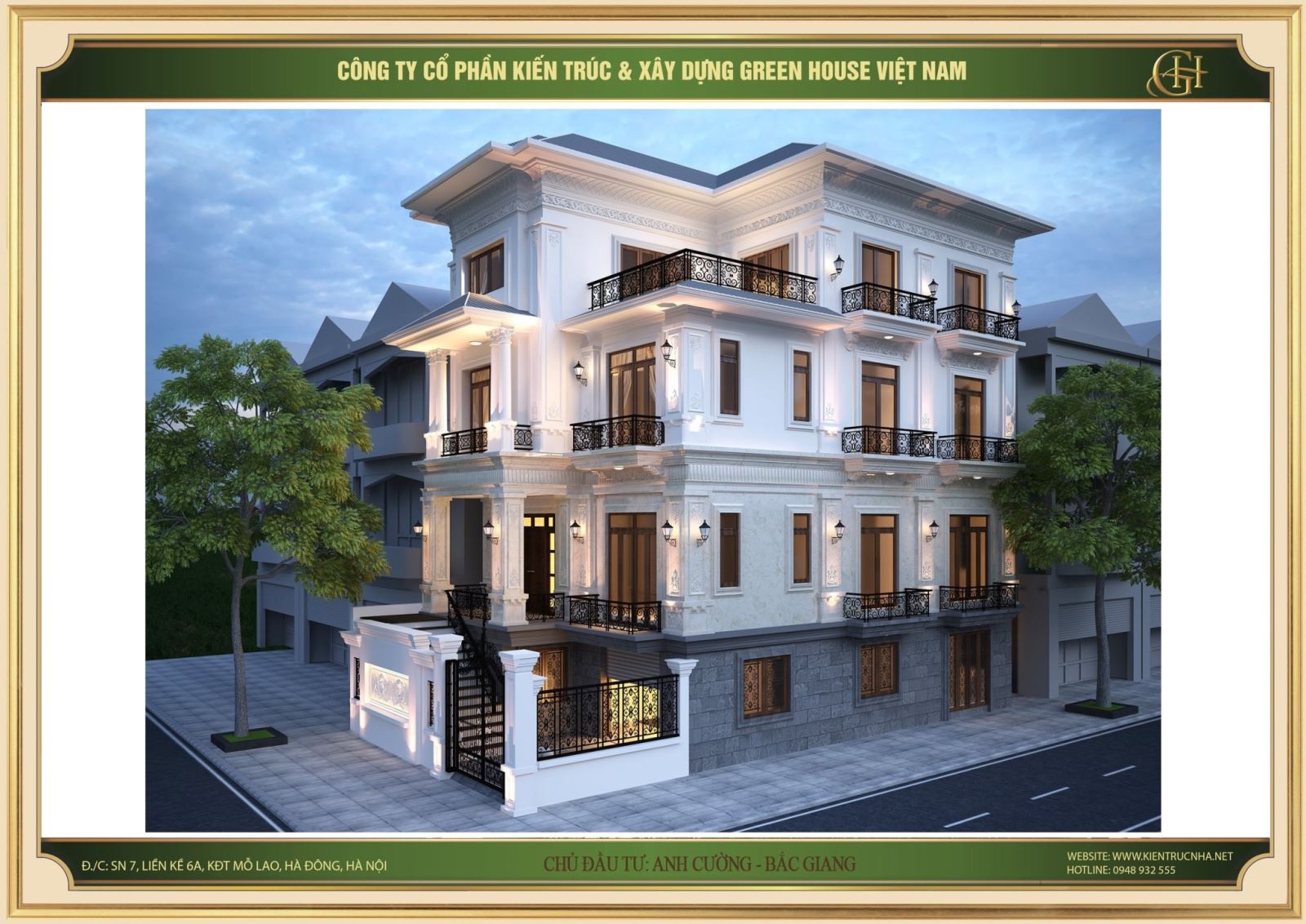 Các đường nét gờ chỉ trang trí đơn giản không cầu kì để phù hợp với phong cách chung của ngôi nhà