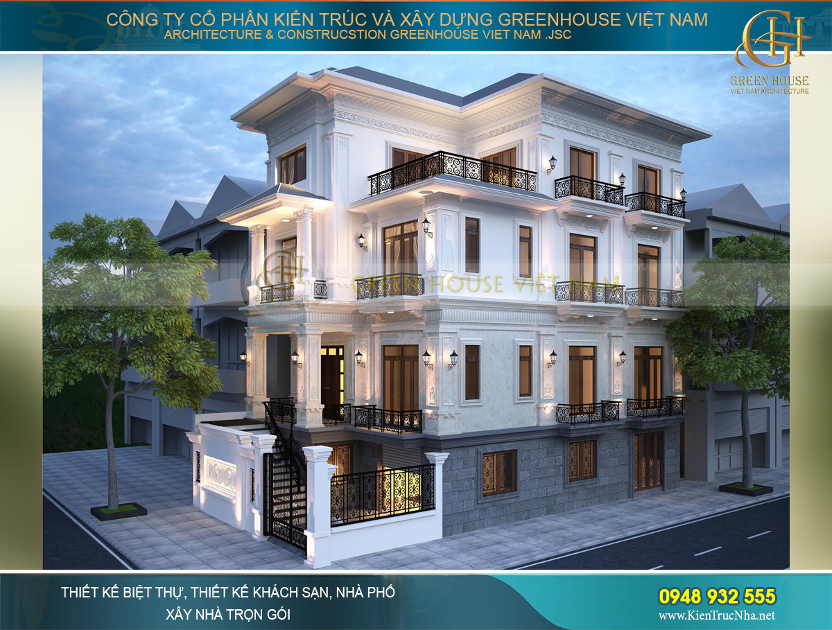 Mẫu thiết kế nhà tại Bắc Giang theo phong cách tân cổ điển
