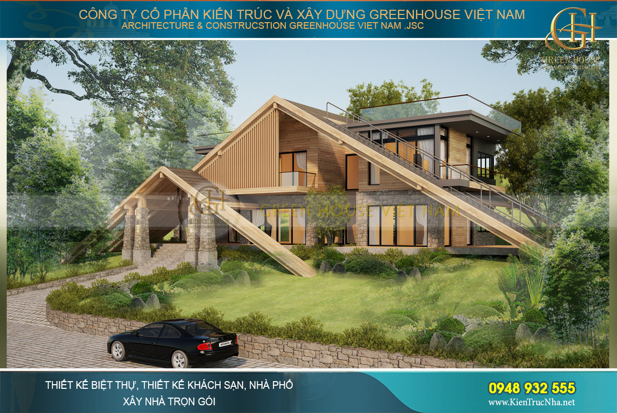 Biệt thự sân vườn cần chú ý tới nhiều yếu tố, kết hợp thật hài hoà giữa yếu tố kiến trúc và thiên nhiên