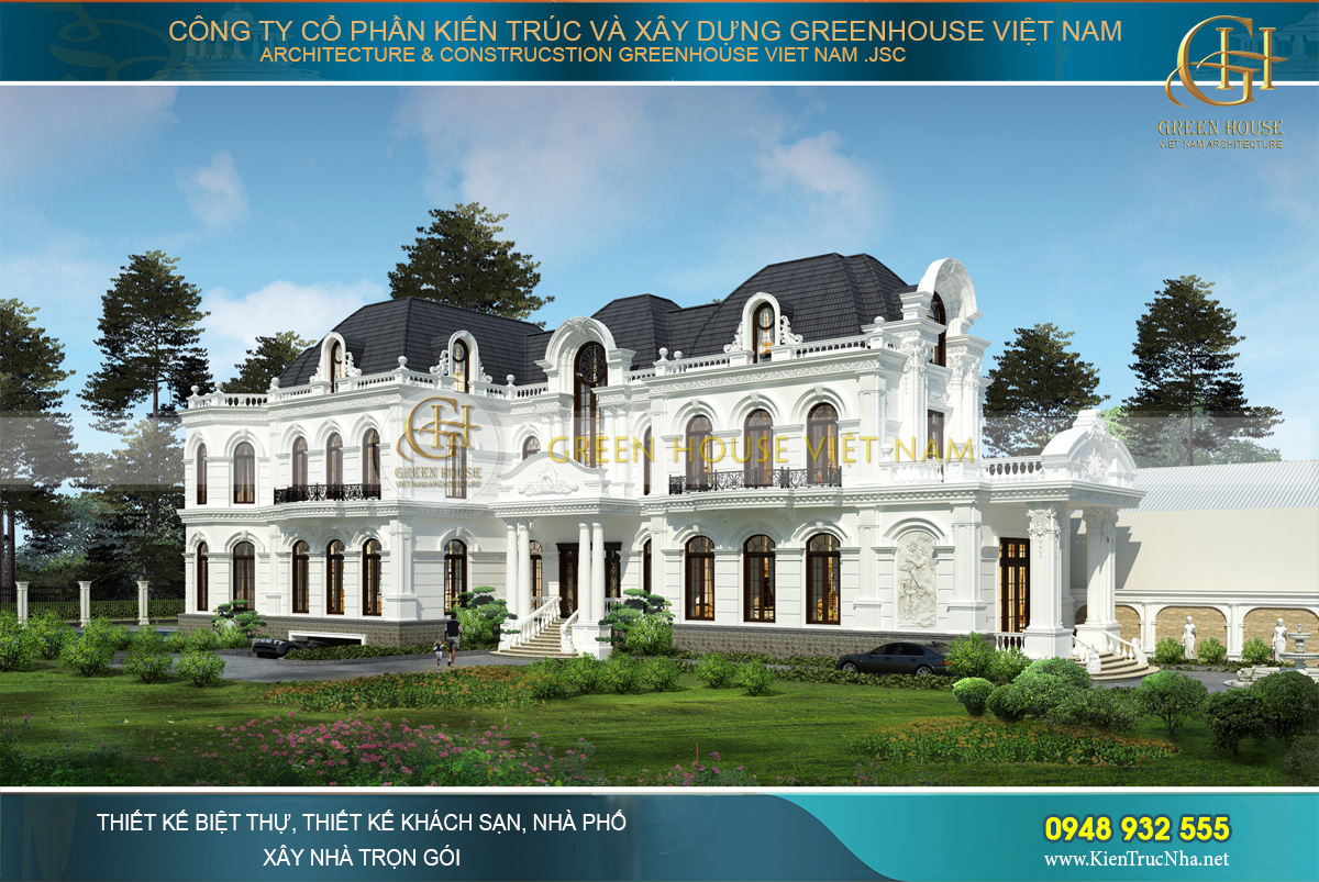 Biệt thự vườn 2 tầng kiểu Pháp