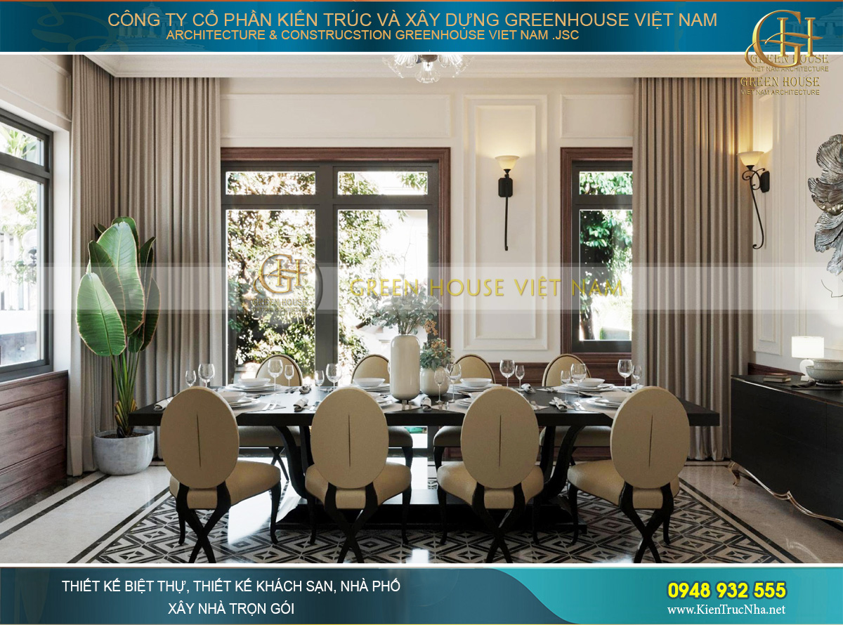 Vẻ đẹp của thiết kế phòng ăn mang sự trang nhã, dịu dàng và gần gũi hơn