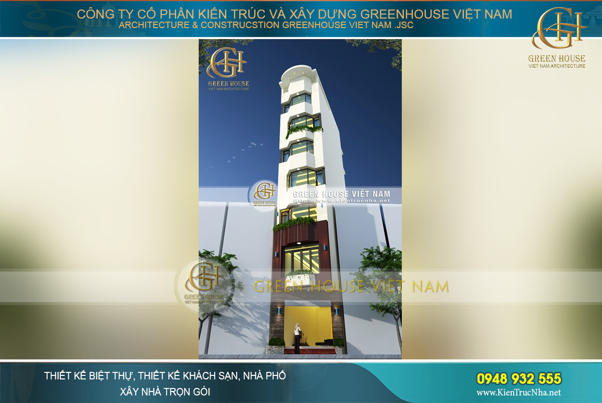 Mẫu nhà phố 7 tầng tiện nghi sang trọng khiến nhiều người mơ ước
