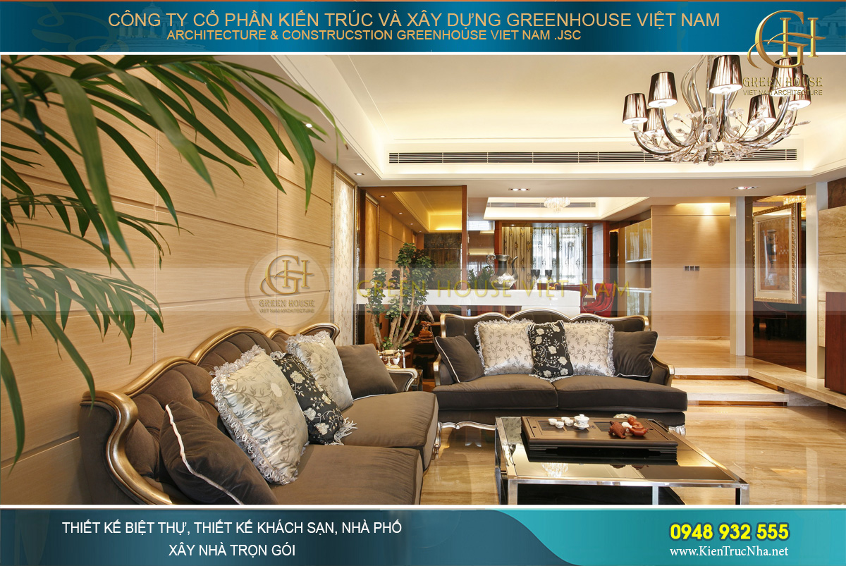Những chi tiết trang trí như đèn, chậu cây đều vô cùng hòa hợp