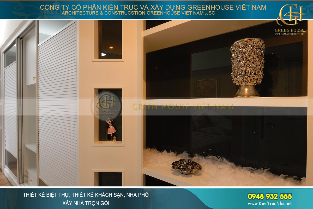 Tận dụng những khoảng trống để thiết kế nơi đựng những đồ trưng bày