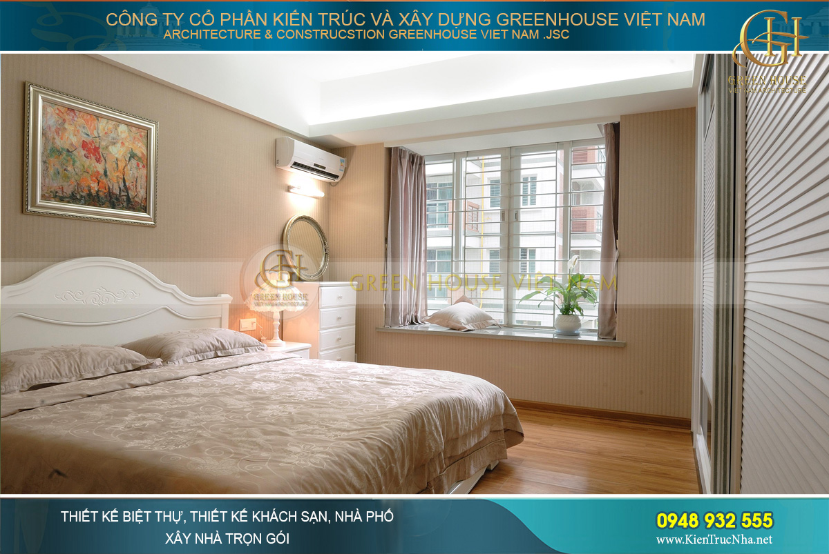 Thiết kế phòng ngủ theo phong cách đơn giản, nhẹ nhàng