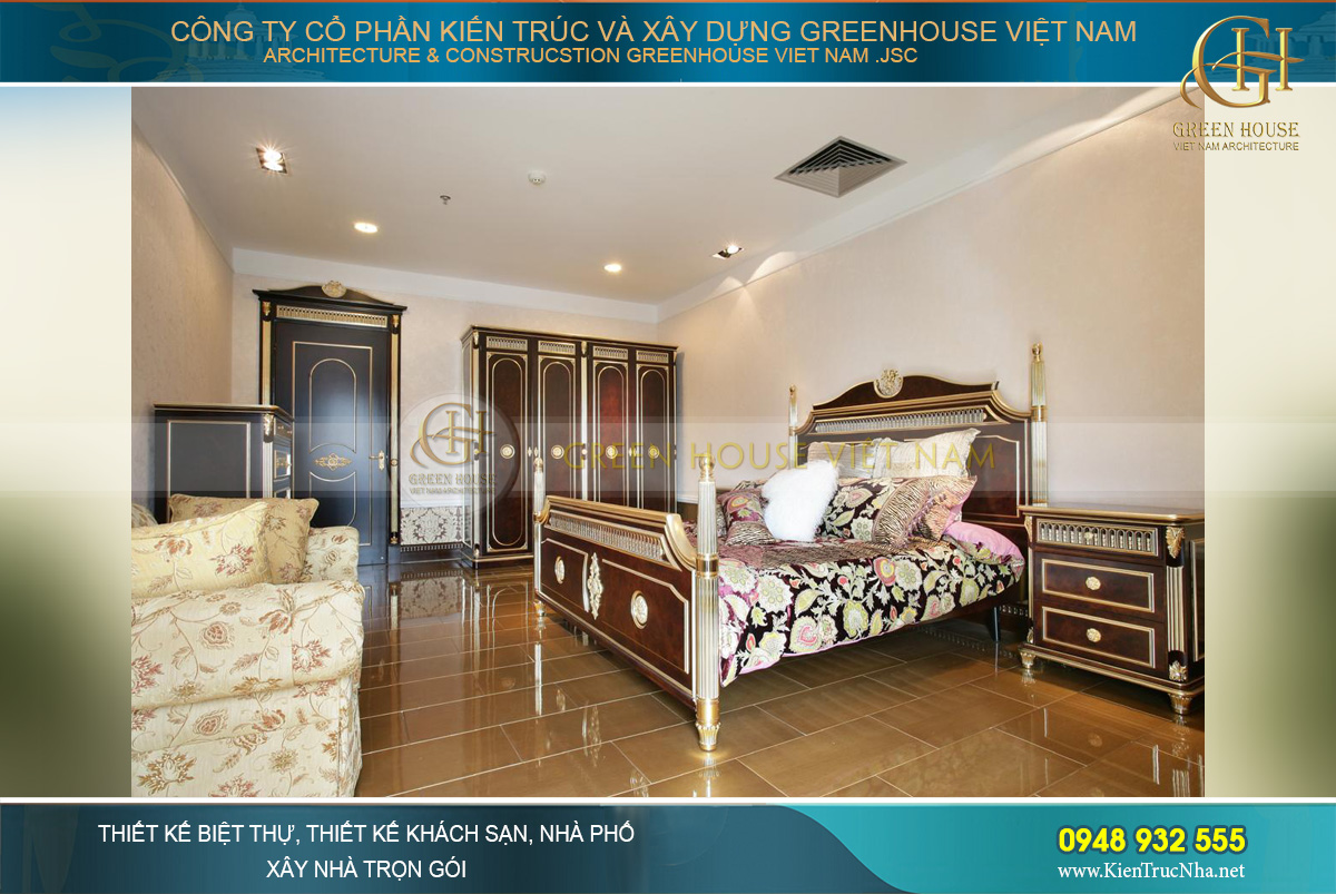Thiết kế nội thất phòng ngủ đồng bộ