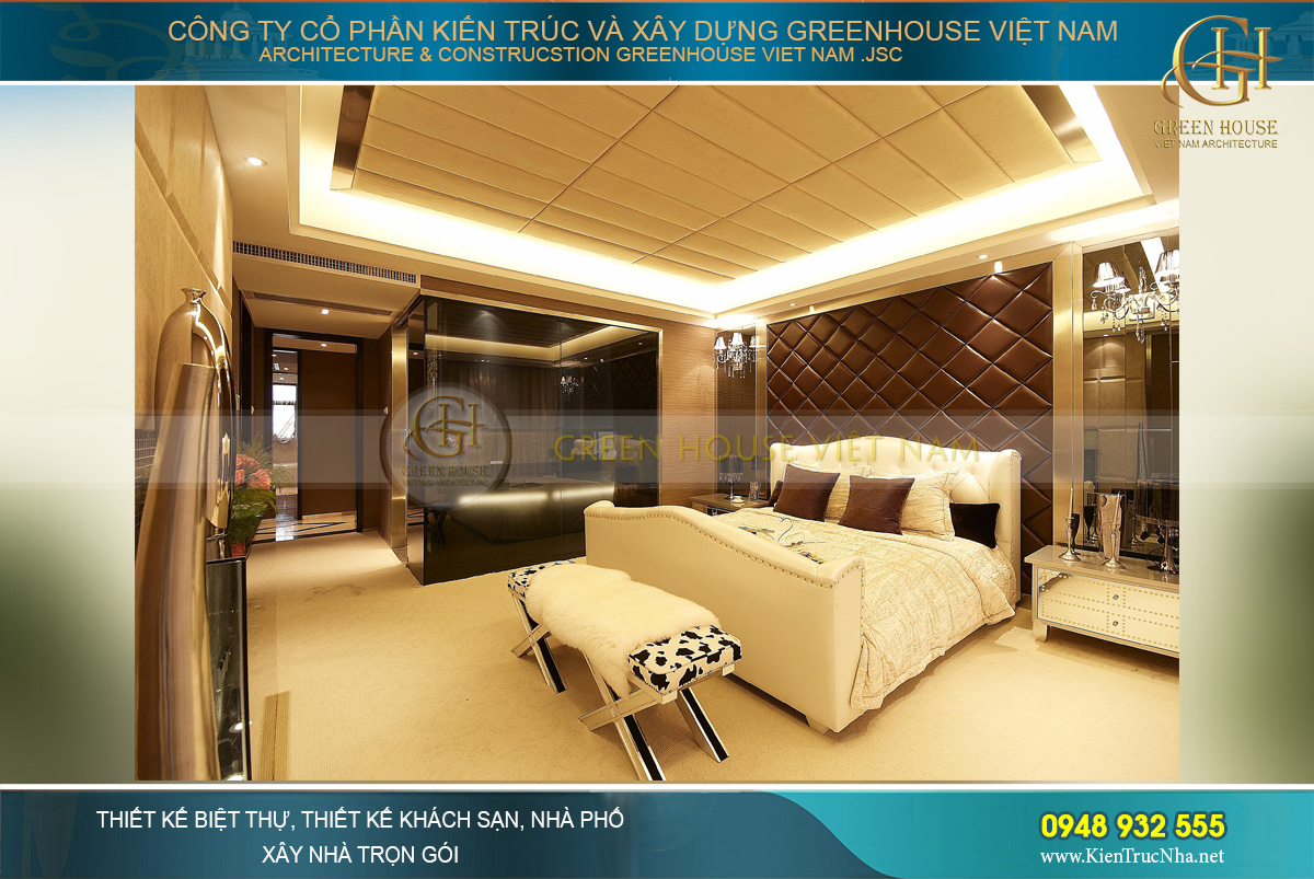 Vẻ đẹp sang trọng đẳng cấp của nội thất phòng ngủ biệt thự