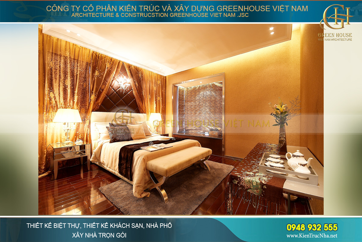 Thiết kế nội thất phòng ngủ sang trọng, tinh tế