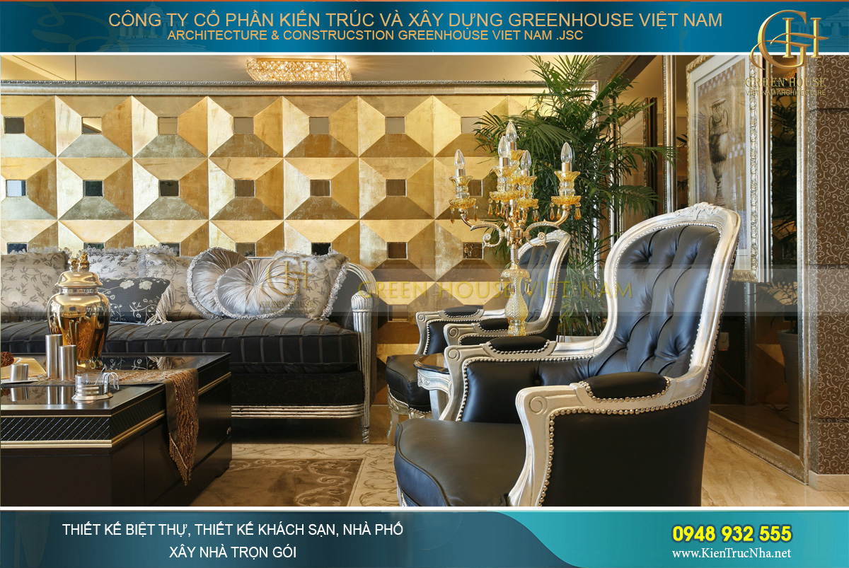 Để phụ trợ cho vẻ đẹp sáng bóng của kính và kim loại là hệ thống đèn chùm, đèn tường…