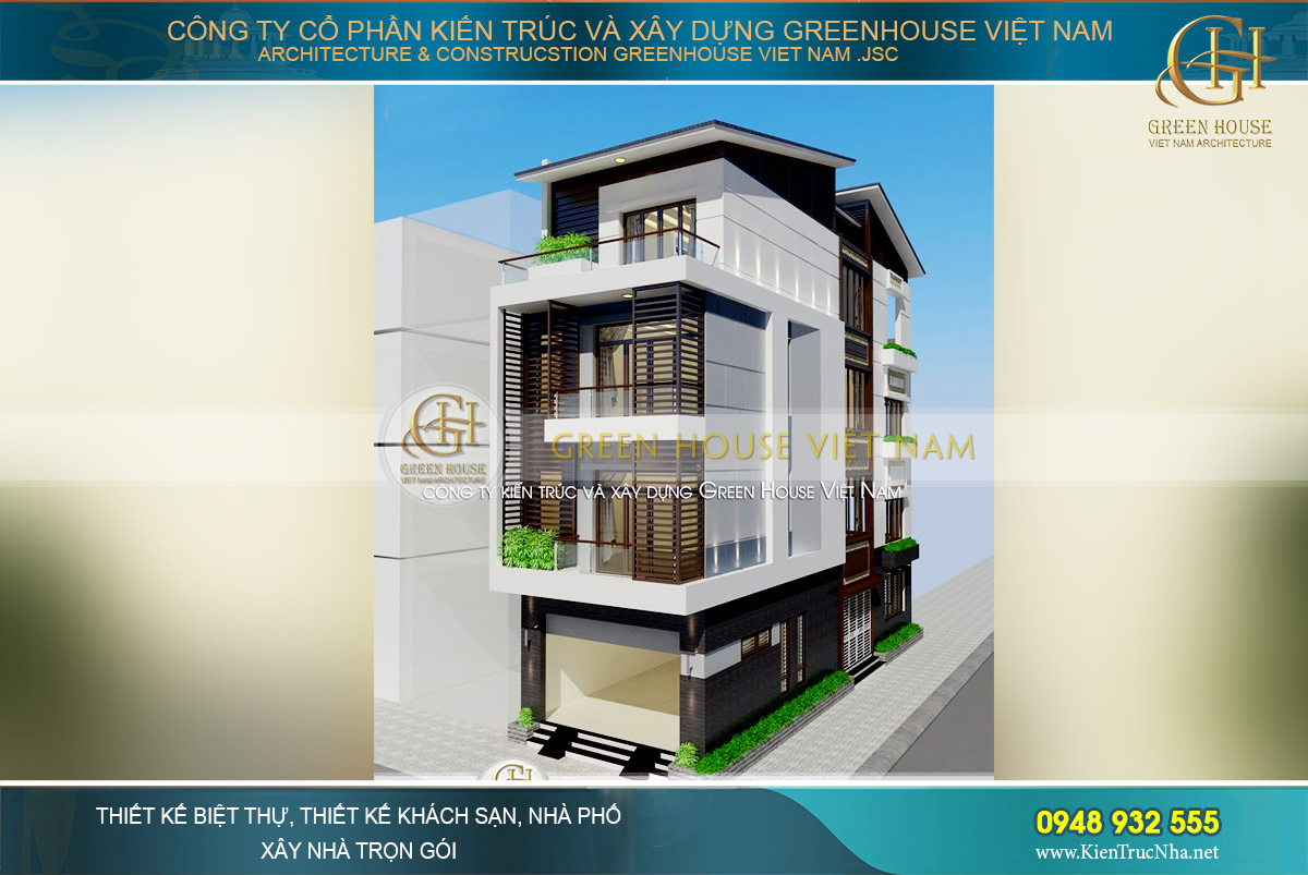 Nhà phố 4 tầng diện tích dưới 100m2 đầy đủ tiện nghi tại Bắc Giang