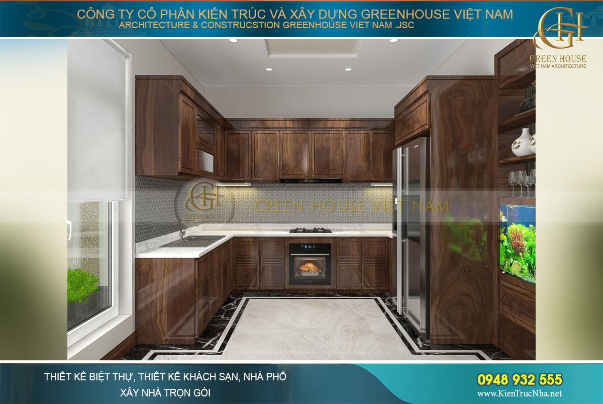 Thiết kế nội thất phòng bếp phong cách hiện đại