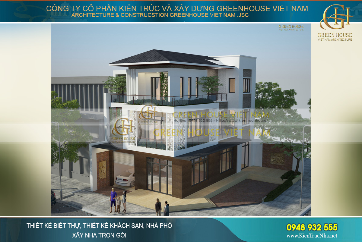 Biệt thự có gara ô tô ngày càng trở nên phổ biến