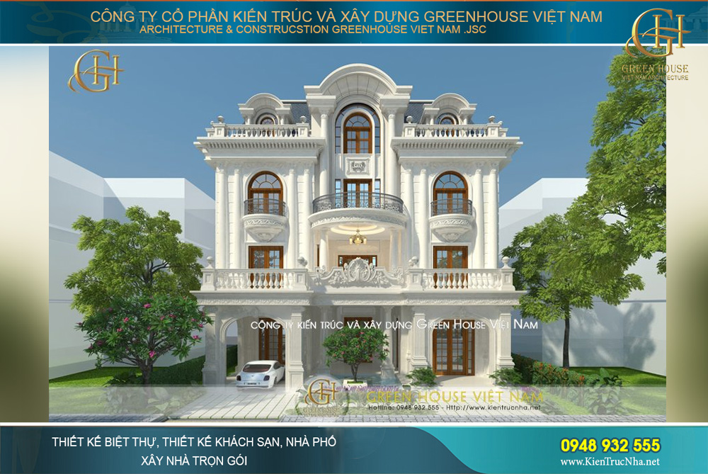Biệt thự 4 tầng kiểu Pháp cách tân