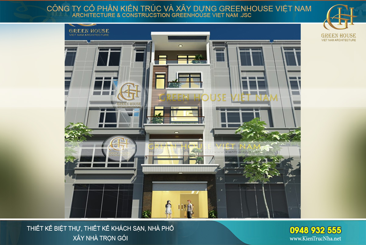 Thiết kế nhà phố 6 tầng - không gian sống hiện đại giữa lòng Hà Nội
