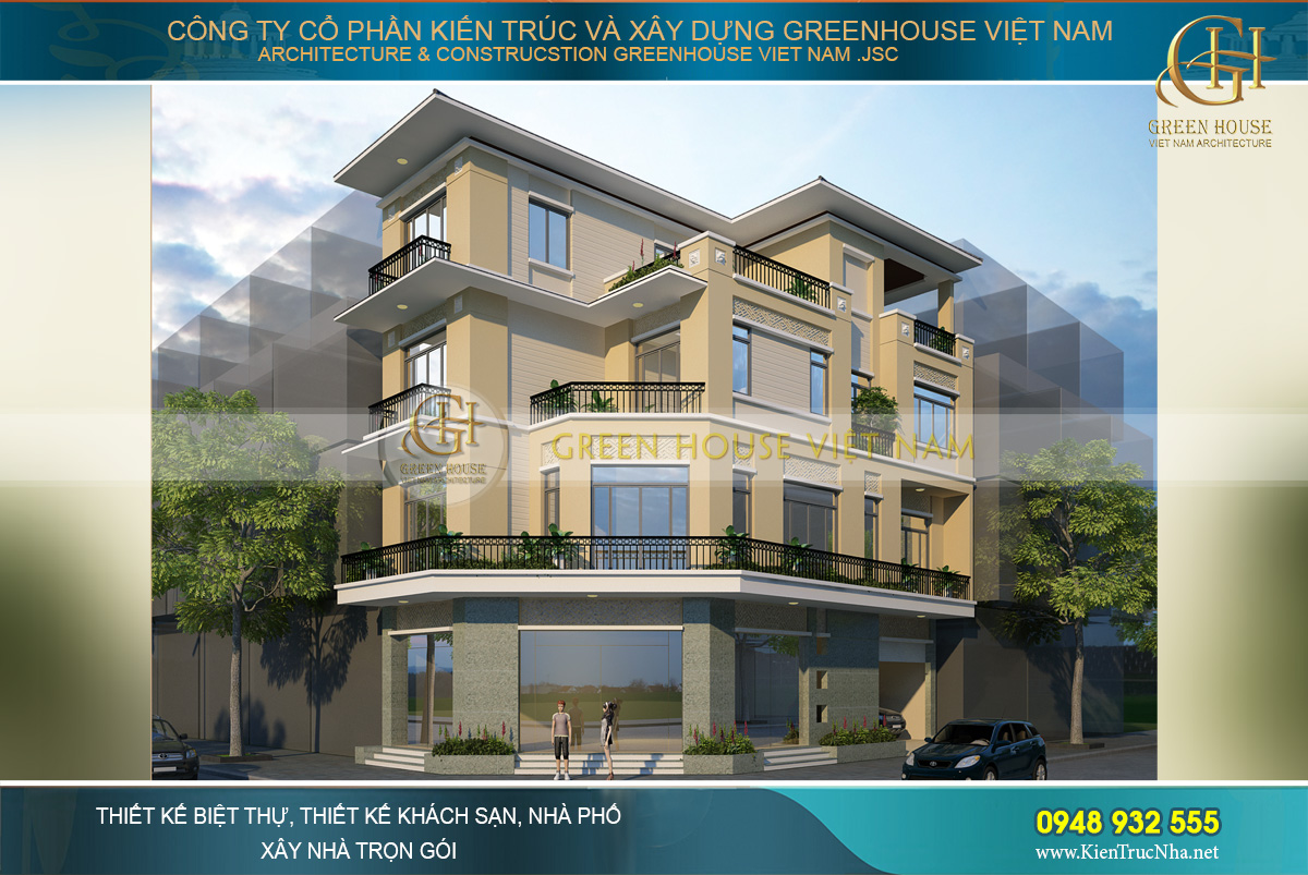 Gam màu vàng chủ đạo của công trình sẽ tăng vẻ sang trọng và hiện đại