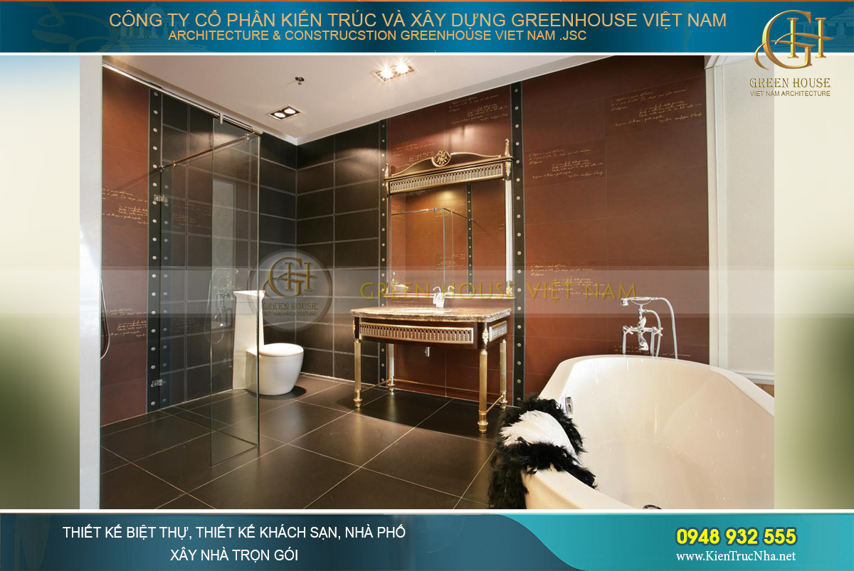 Phòng tắm mang đến sự sang trọng hiện đại