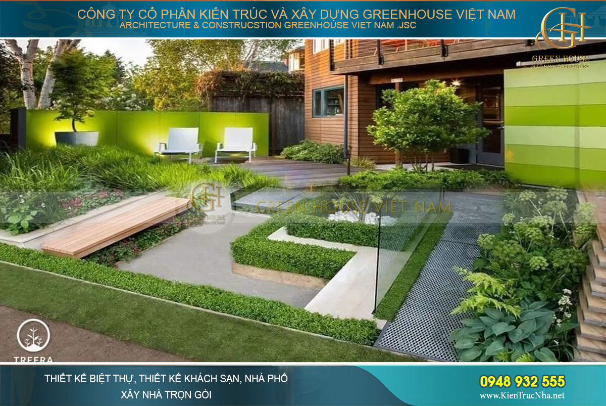 Tận hưởng không gian xanh với mẫu thiết kế sân vườn đẹp
