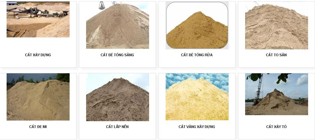 Những loại cát thường dùng trong xây dựng