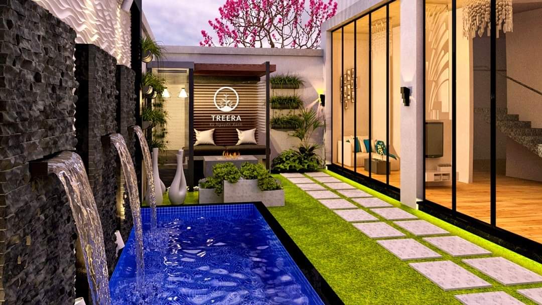 Hồ bơi có dạng hình chữ nhật truyền thống thường gặp