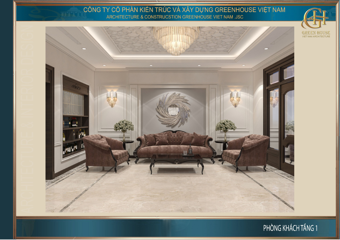 Bộ sofa được thiết kế theo đúng phong cách tân cổ điển nhẹ nhàng tinh tế