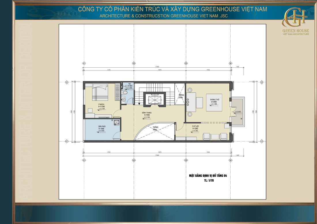 Thiết kế mặt bằng công năng của tầng 4 nhà phố hiện đại