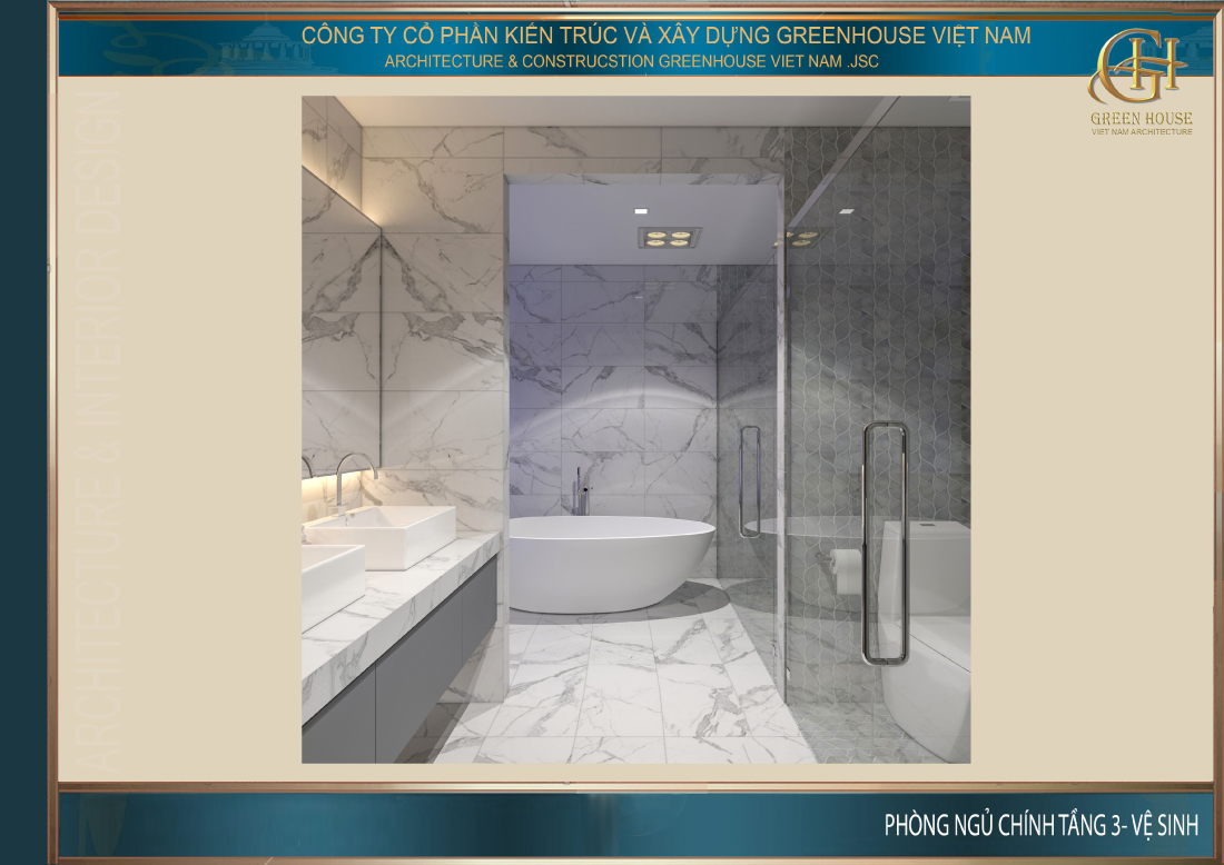Phòng WC được bố trí tiện lợi và thông thoáng kết hợp với phòng thay đồ đa năng, tiện dụng