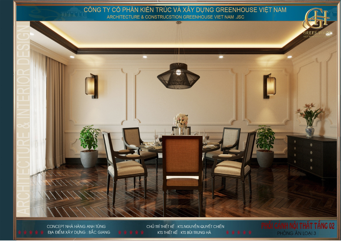 Thiết kế phòng ăn theo phong cách indochine