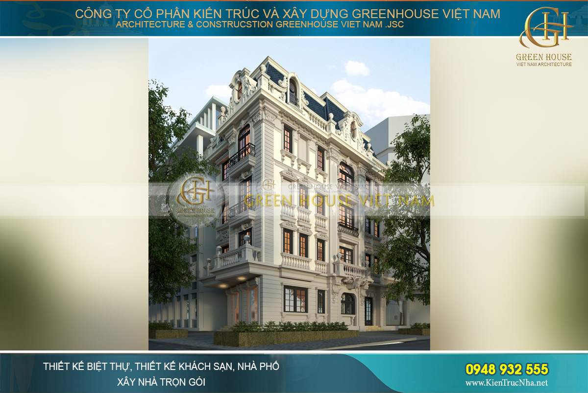 biệt thự 4 tầng cho thuê văn phòng