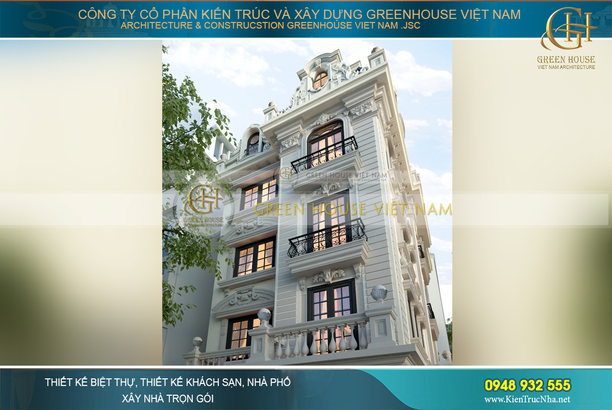 biệt thự 4 tầng cho thuê văn phòng