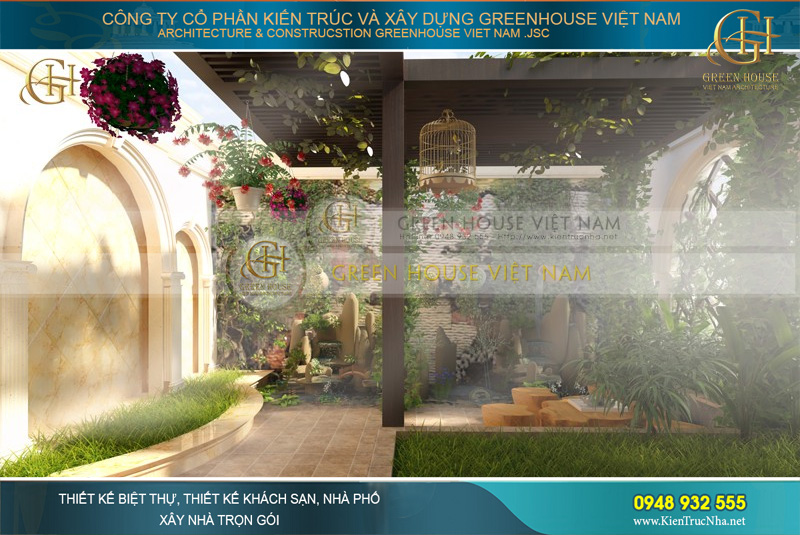 biệt thự 4 tầng cho thuê văn phòng