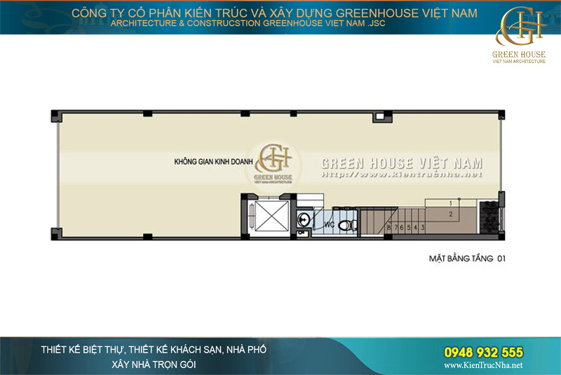 thiết kế nhà ống hiện đại kết hợp kinh doanh tại hà nội