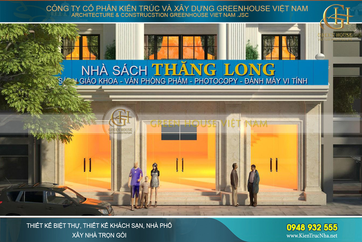 thiết kế nhà ở kết hợp kinh doanh 4 tầng