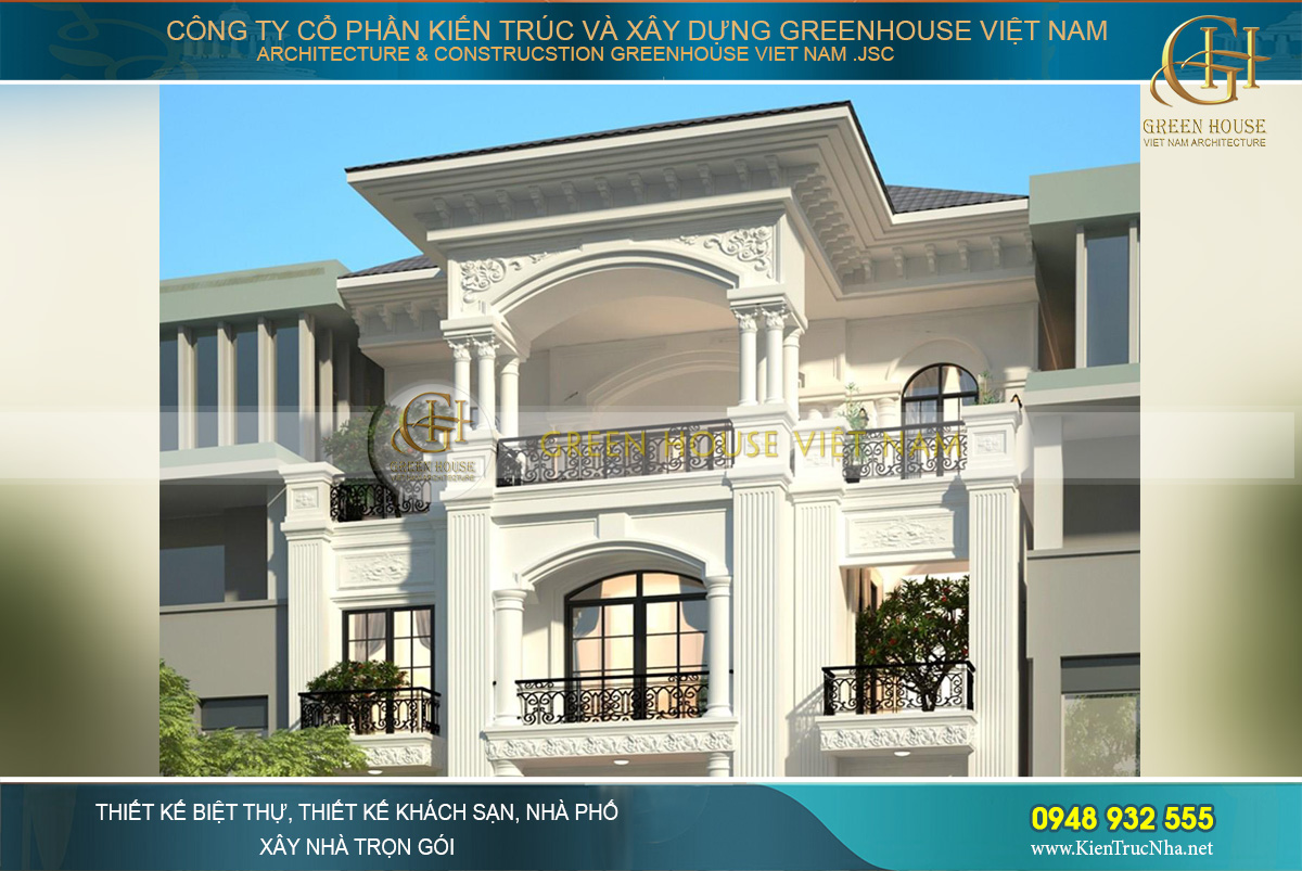 thiết kế nhà ở kết hợp kinh doanh 4 tầng