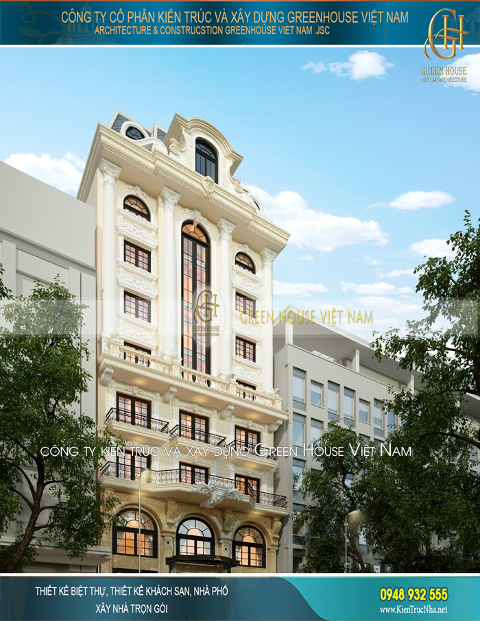 thiết kế khách sạn 3 sao 9 tầng dẹp