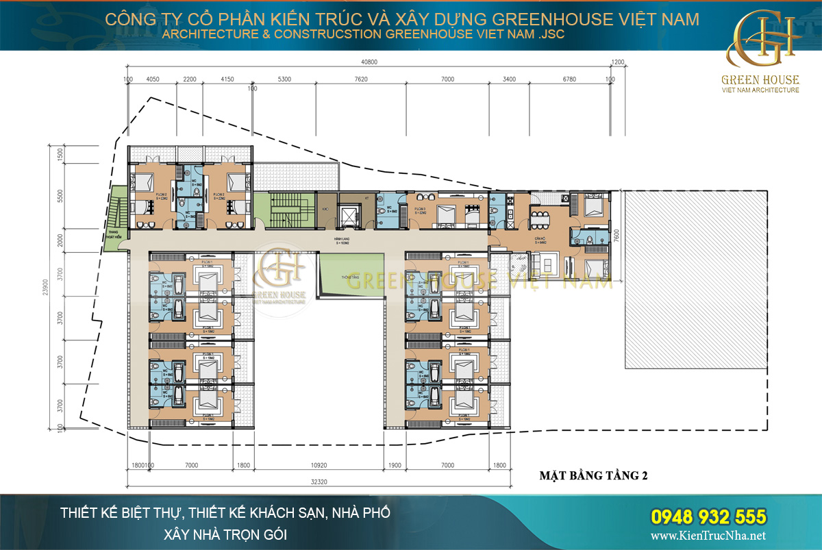 thiết kế khách sạn hiện đại 5 tầng đà lạt