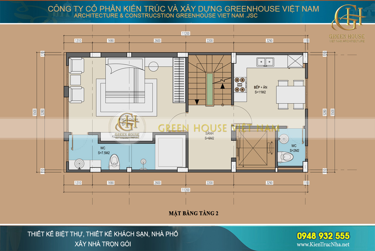 thiết kế khách sạn tân cổ điển 8 tầng tại hà Nội