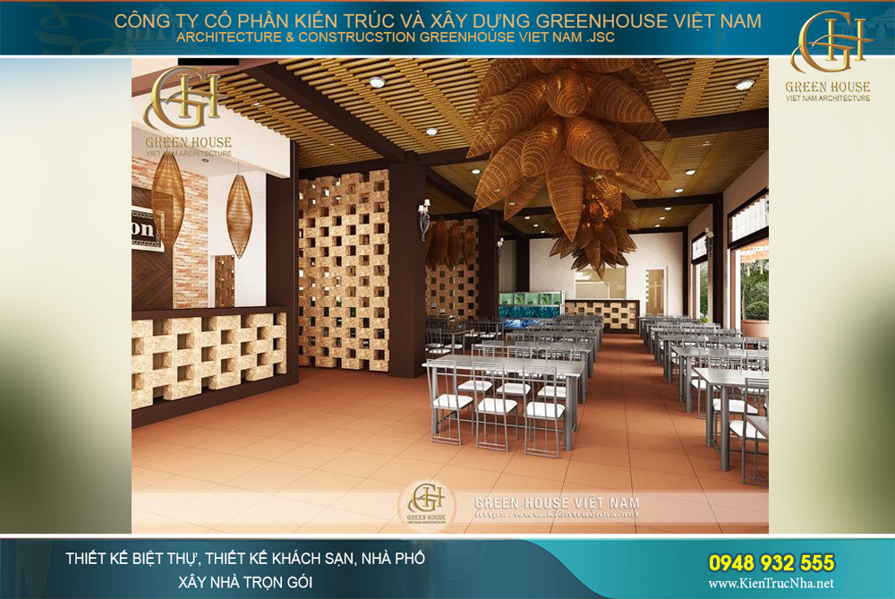 thiết kế nội thất nhà hàng hải sản đẹp ấn tượng, thu hút tại Bắc Giang