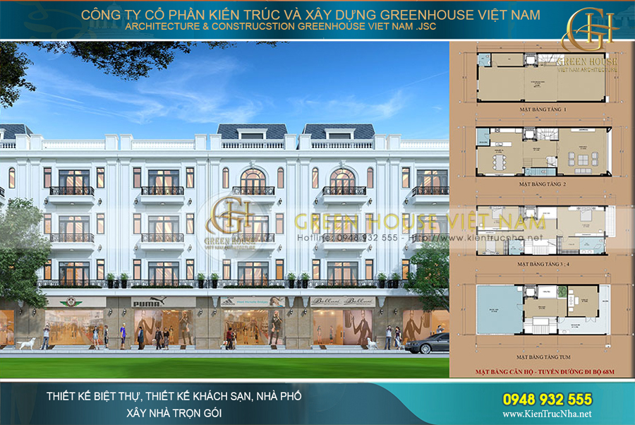 Dự án quy hoạch Shophouse khu đi bộ 68m tại Bắc Giang