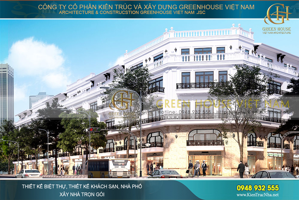 thiết kế tuyến phố shop house tại bắc giang