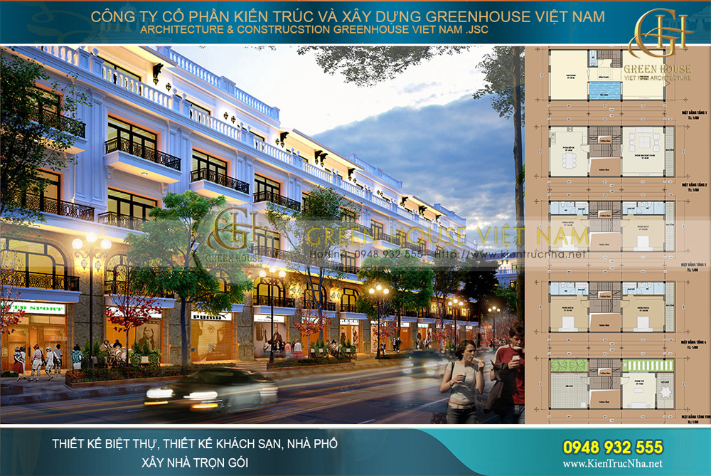 thiết kế tuyến phố shophouse bắc giang