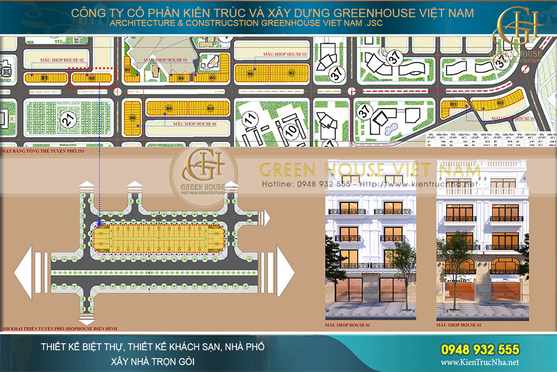thiết kế tuyến phố shophouse bắc giang
